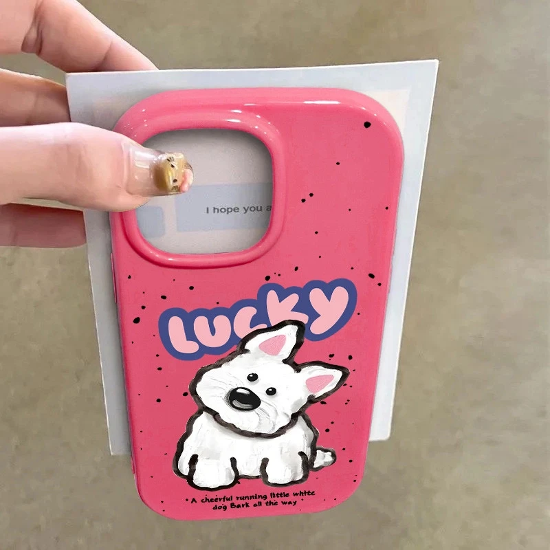 歪头西高地适用iphone16/15可爱14手机壳苹果iPhone13趣味12/11软