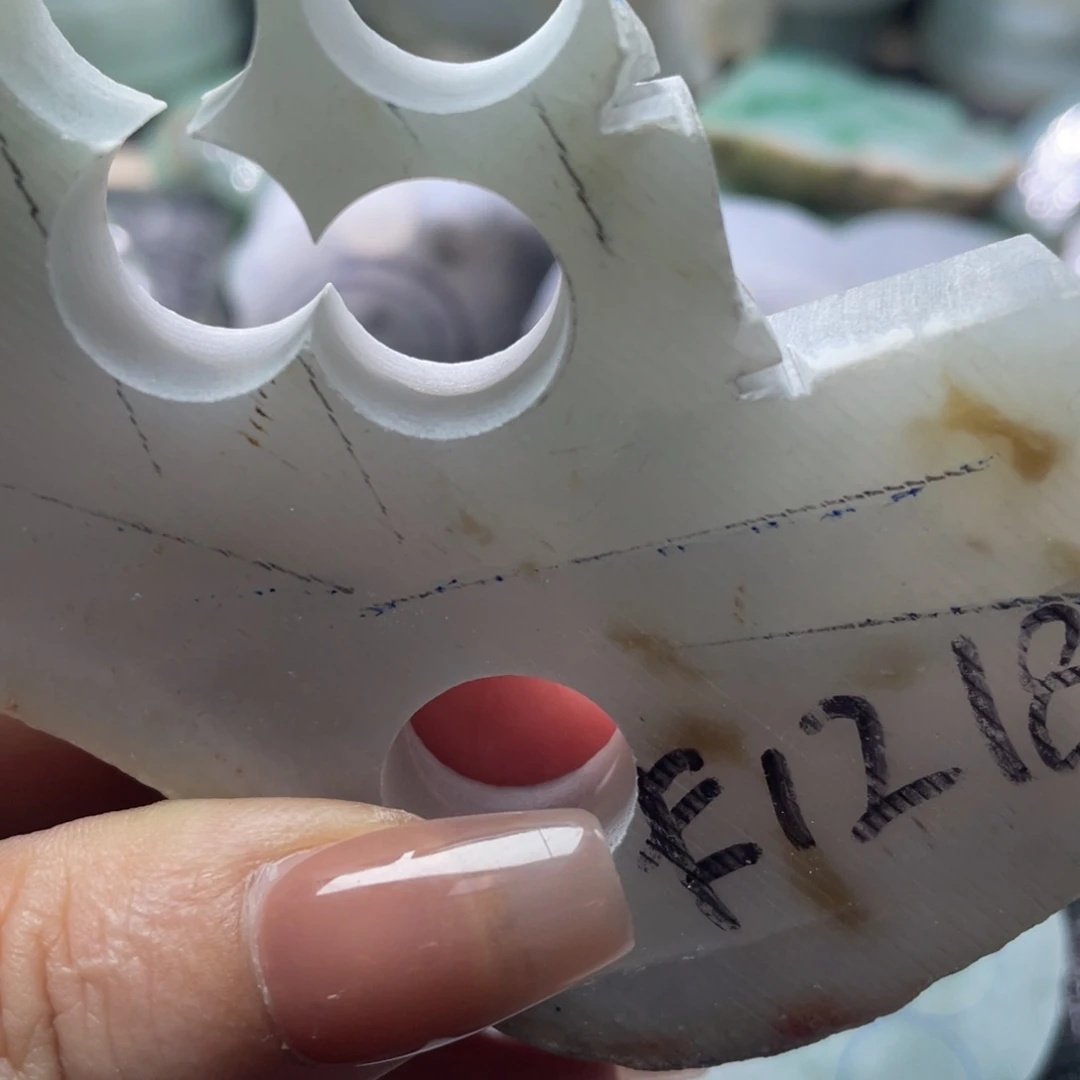 定制翡翠未镶嵌包工卡6珠子一串