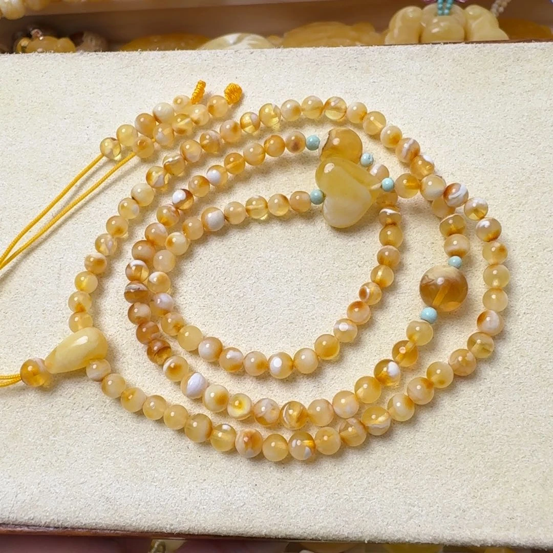 蜜蜡吊坠(赠链)未镶嵌俄料4.5mm