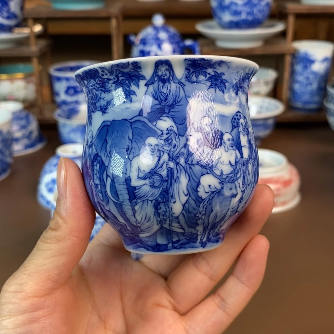 一***6杯景德镇陶瓷手工手绘