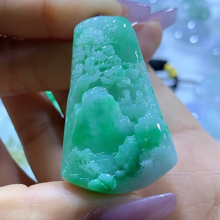 翡翠未镶嵌颈饰天然翡翠A货吊坠
