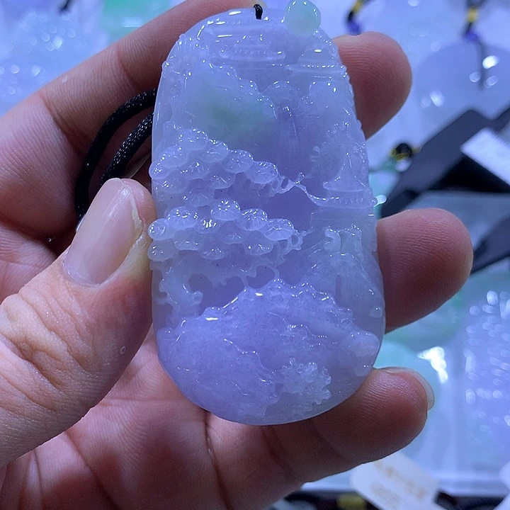 翡翠未镶嵌颈饰天然翡翠A货吊坠