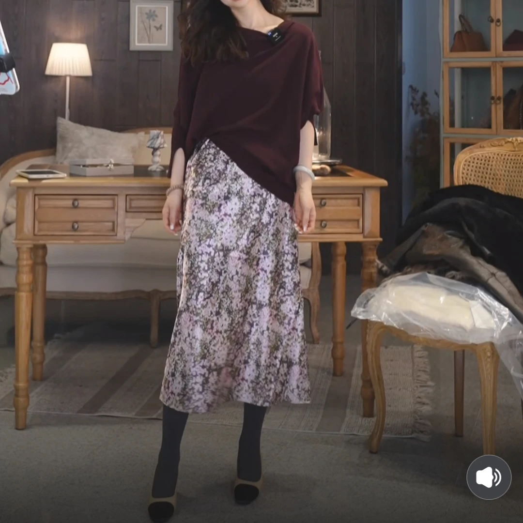 【SHYLOCK FASHIO】仙境花园 进口超密醋酸碎花半裙