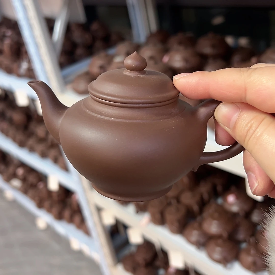 紫砂茶壶黄龙山原矿老紫泥190