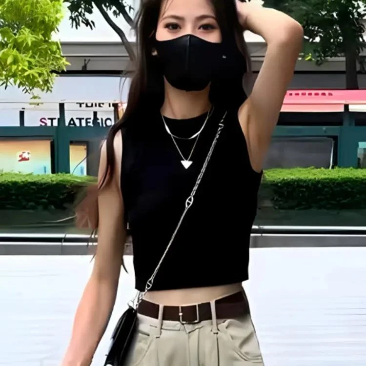 黑色短款外穿棉质运动背心女夏季新款辣妹修身内搭无袖小吊带上衣