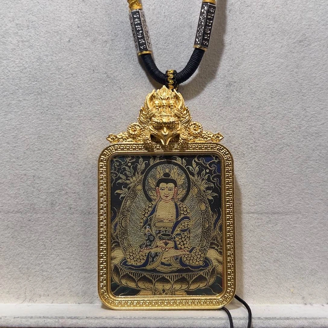 笑***云吊坠双面定制阿弥大黑天