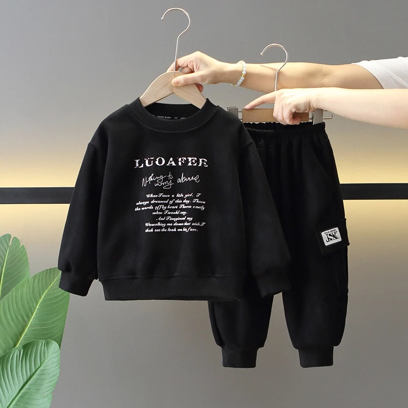 男童套装春秋季日韩童装2025年款衣服儿童服装男孩卫衣裤潮酷痞帅