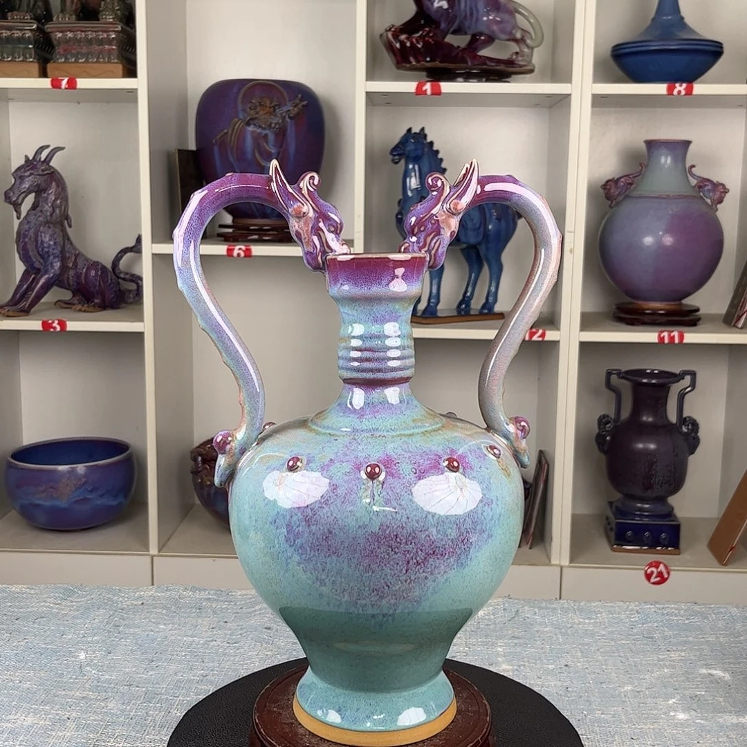 瓷片双龙尊珍品收藏
