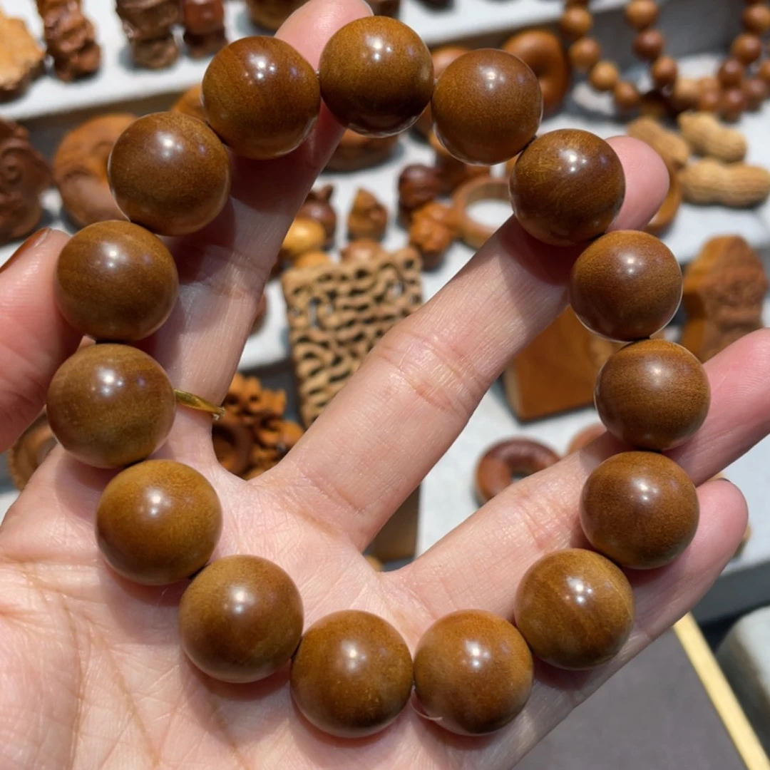【闪购商品】檀香木手串/手链哈****筱1.5横纹珠子奶甜香