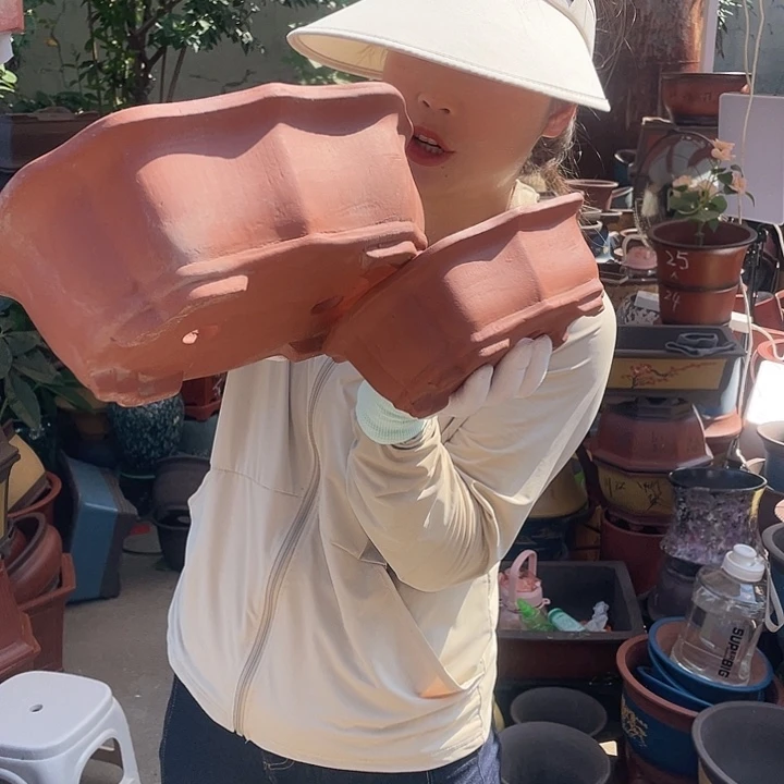 28+22莲花花盆紫砂花盆紫砂