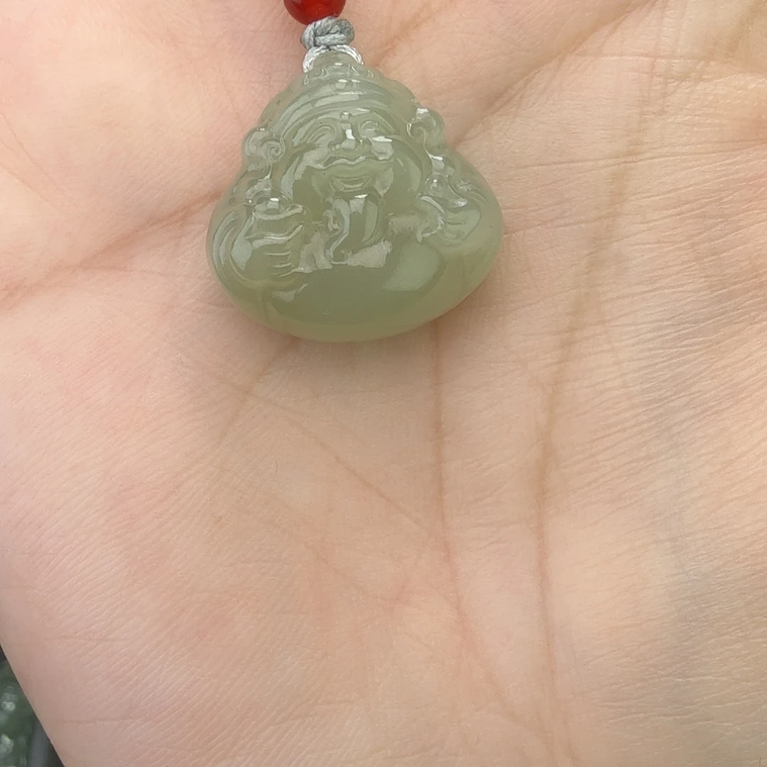 和田玉未镶嵌颈饰财神爷特价款