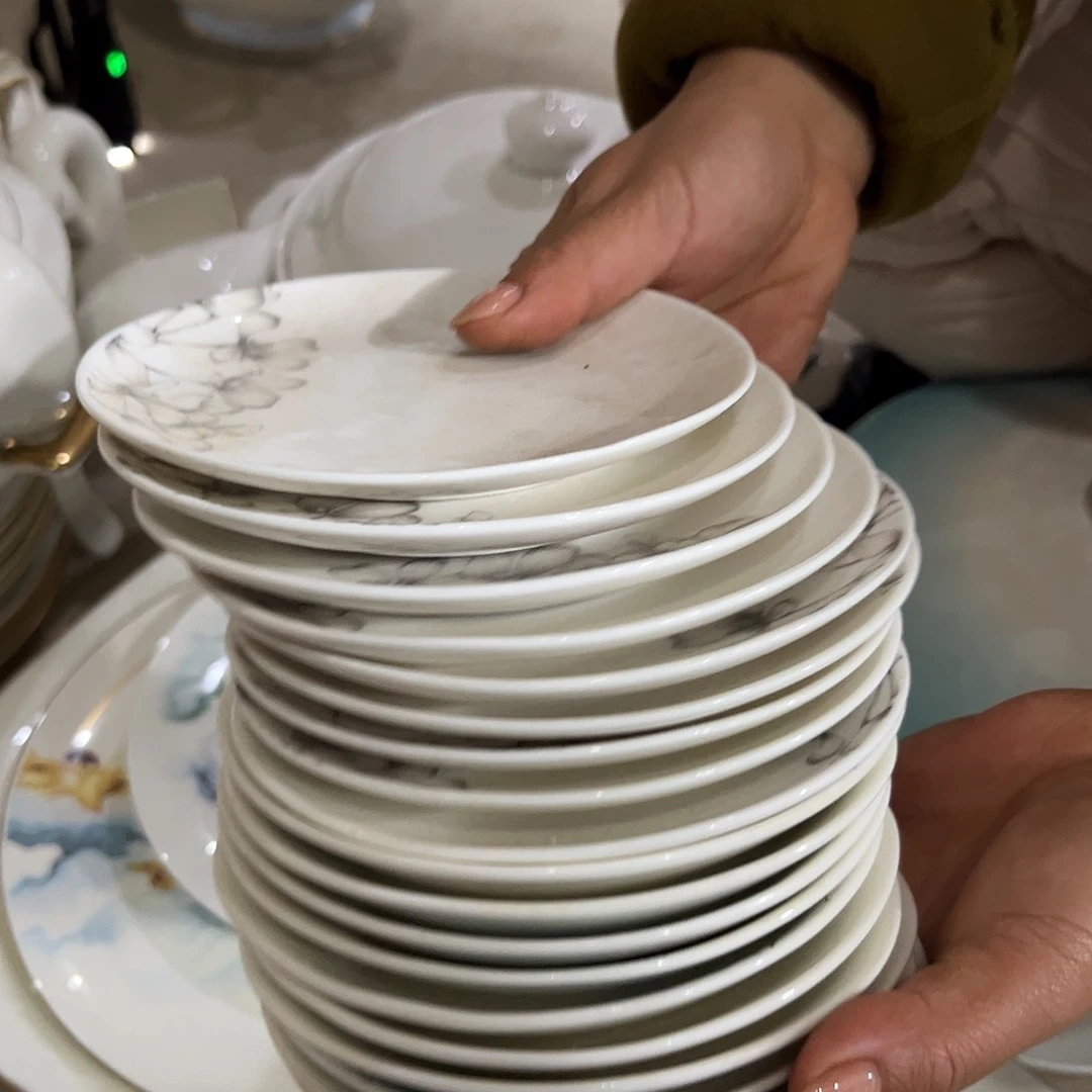 瓷片五寸碟十个微瑕