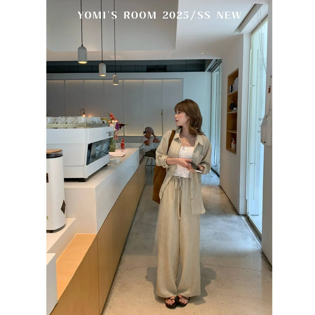YOMI小个子【草木本色】轻薄宽松气质上下装套装休闲薄款夏季显瘦
