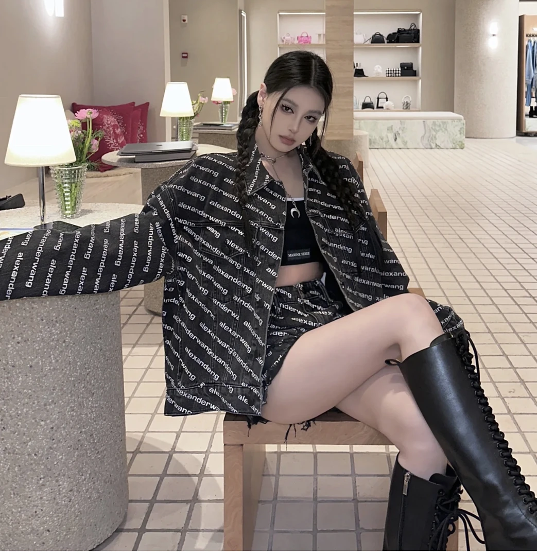 95新 Alexander McQueen/亚历山大·麦昆 bb1745 大王 棉牛仔夹克S