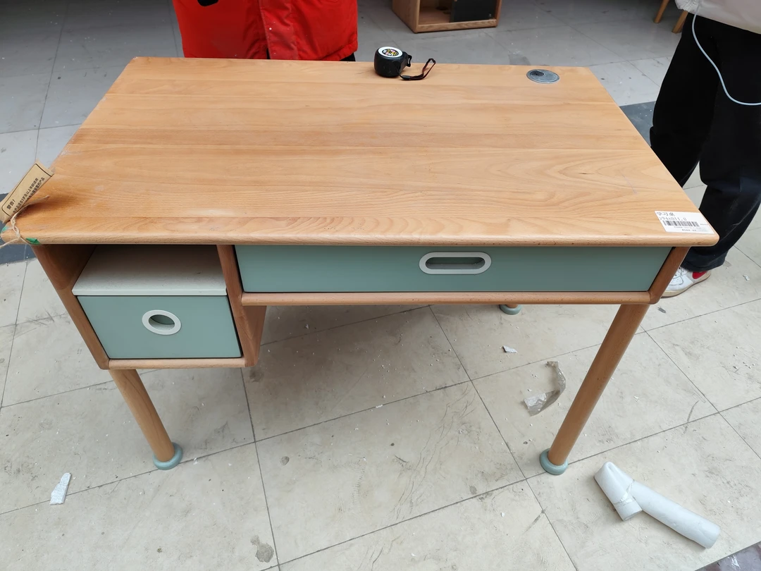 书桌 榉木 100*60*75 瑕疵无售后