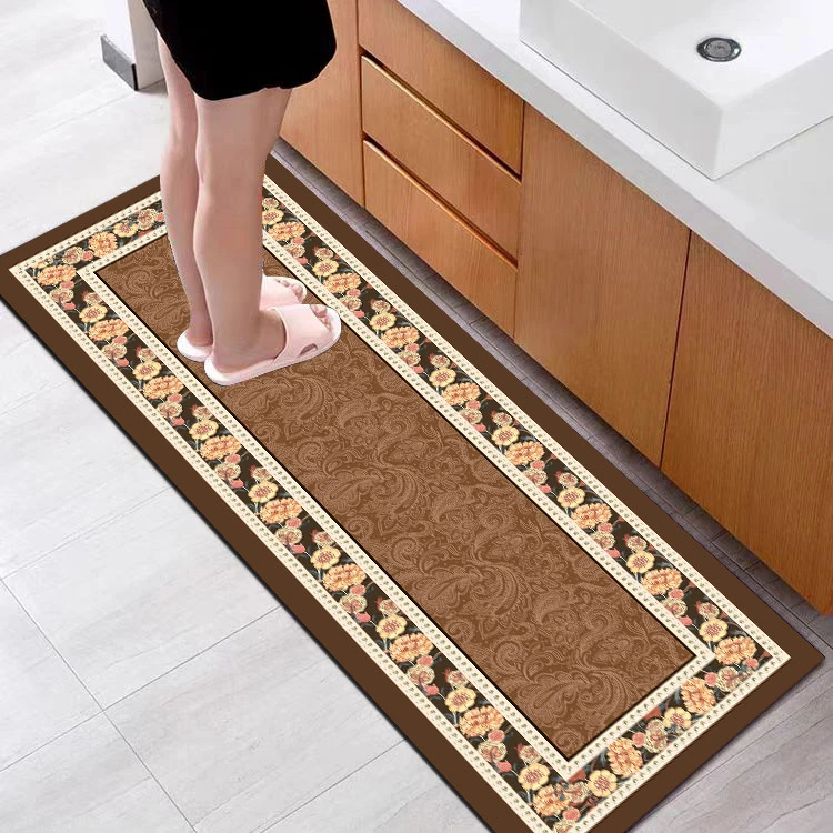 春暖花开列厨房地垫家用硅胶丝网底防滑耐磨