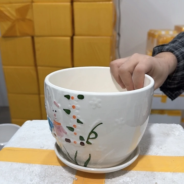 高温陶瓷花盆花盆