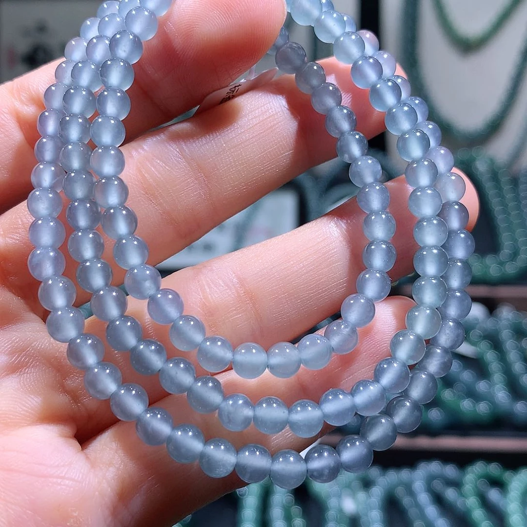 未镶嵌手链翡翠天然a货翡翠项链5mm