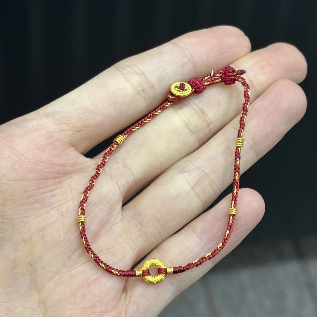 00福利-平安扣手绳 足金999