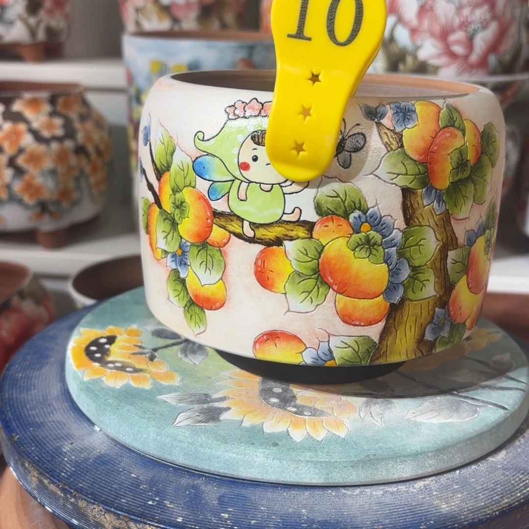 紫砂花盆池*水晶花盆10