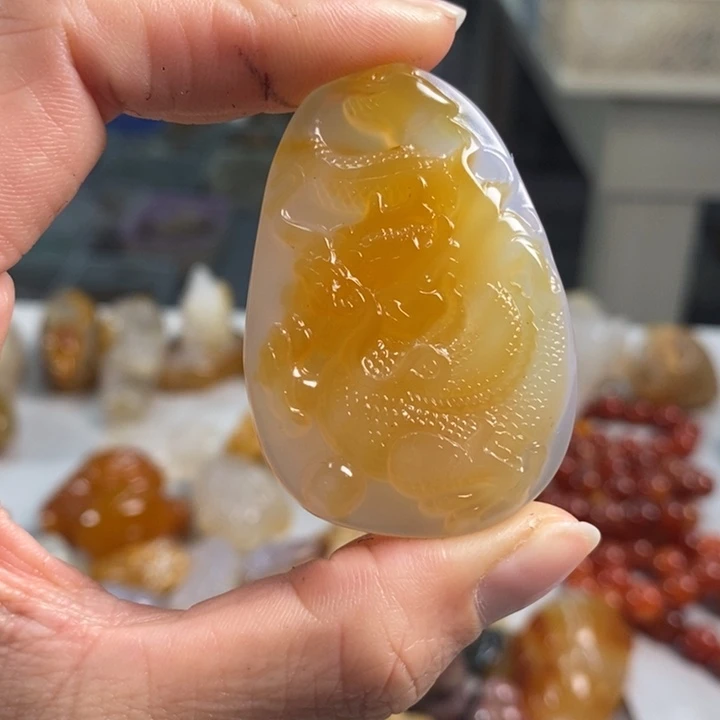 玛瑙/玉髓吊坠(不含链)未镶嵌