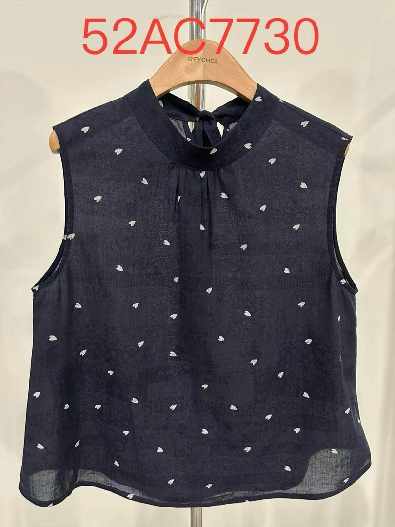 7730【蝶谷】小爱心无袖T恤