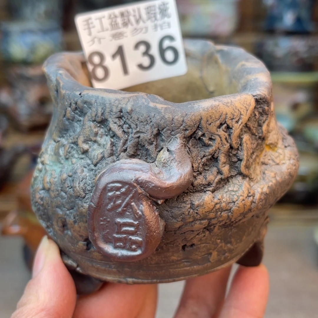手工花盆默认瑕疵完美者勿拍