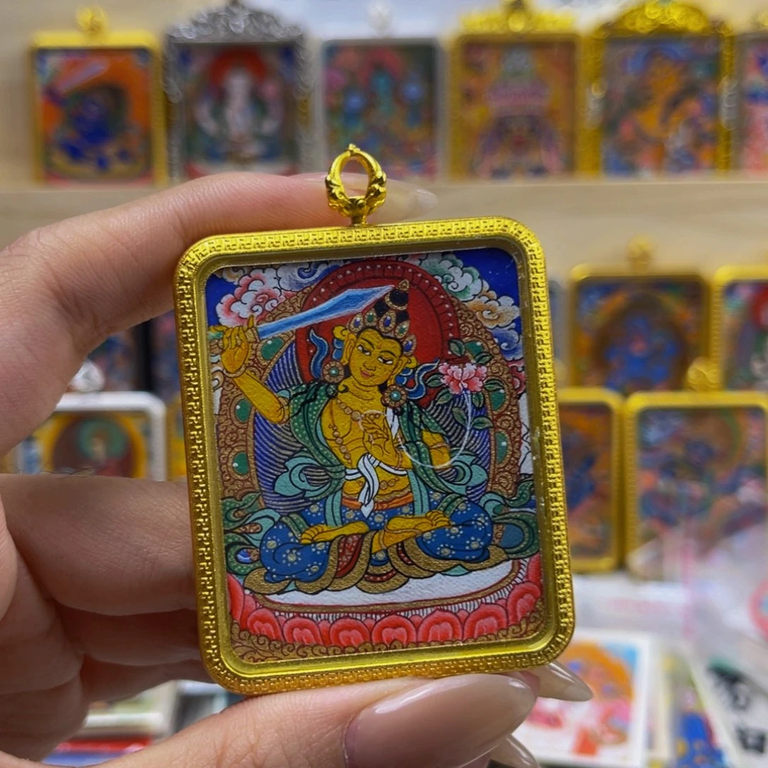 吊坠纯手法文殊菩萨