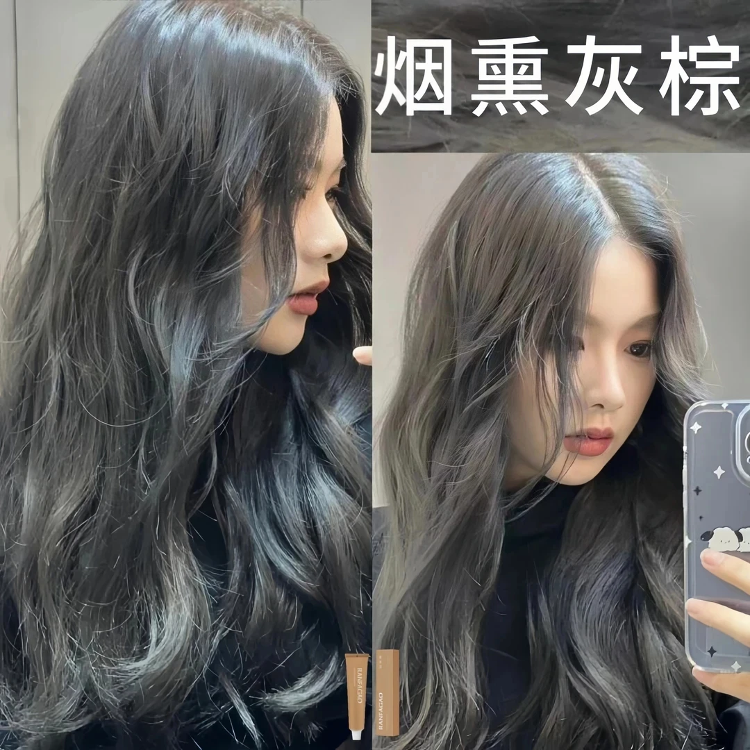 【买一送一】OKSS款烟熏灰棕染发膏显白染发颜色推荐2025款免漂发色