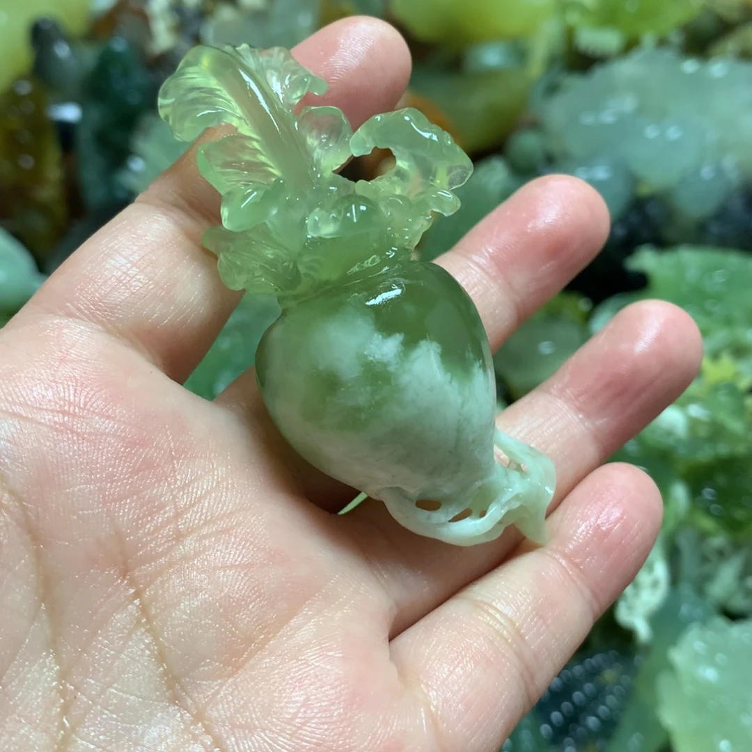 岫玉未镶嵌手把手把