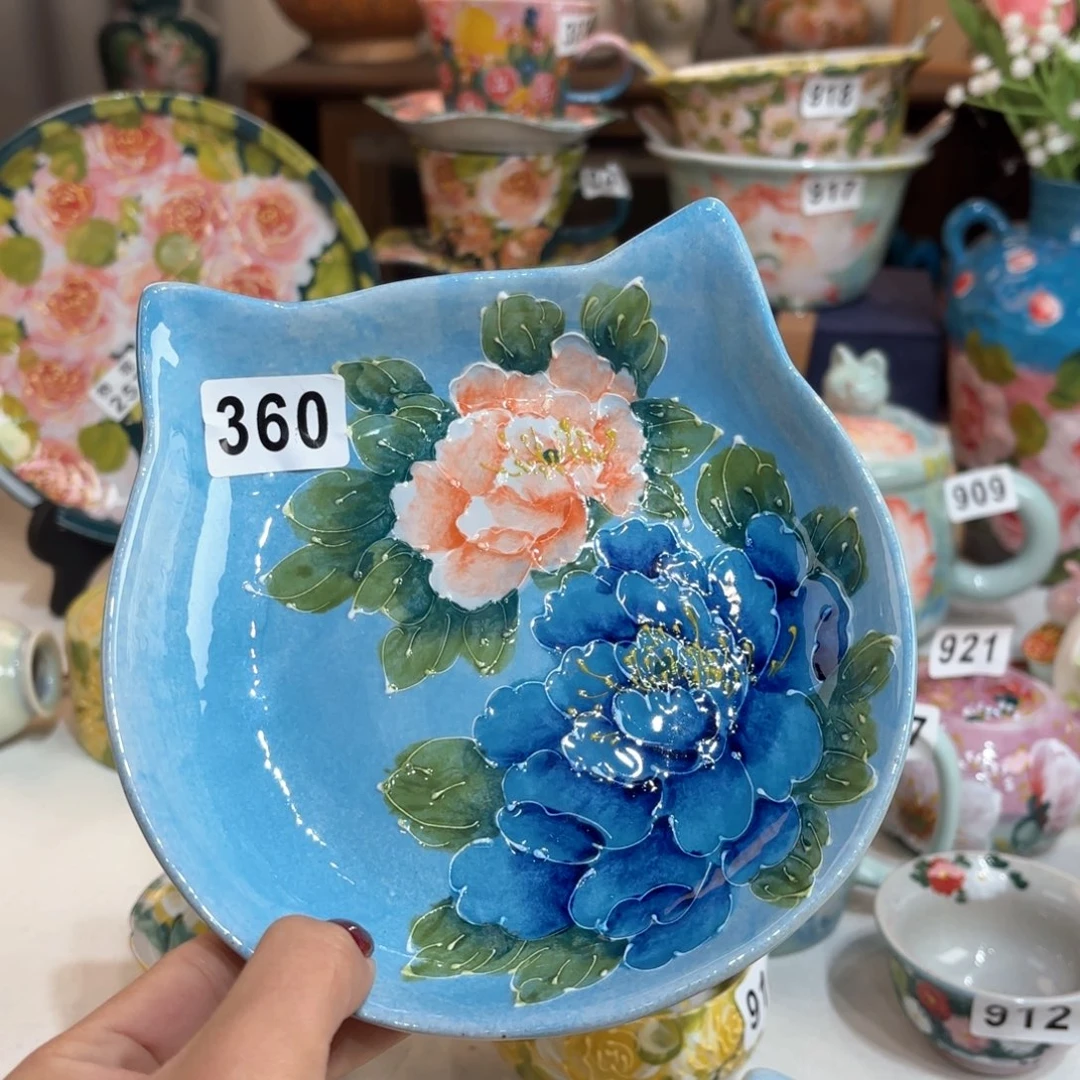 果***娜景德镇手绘高温釉下彩陶瓷茶具