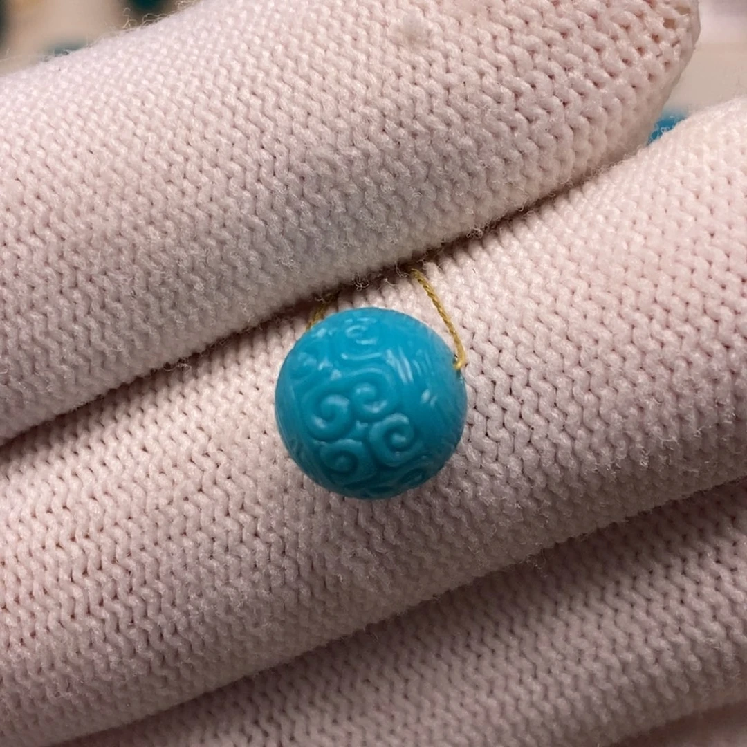 未镶嵌绿松石圆珠Aaa7//9.6mm