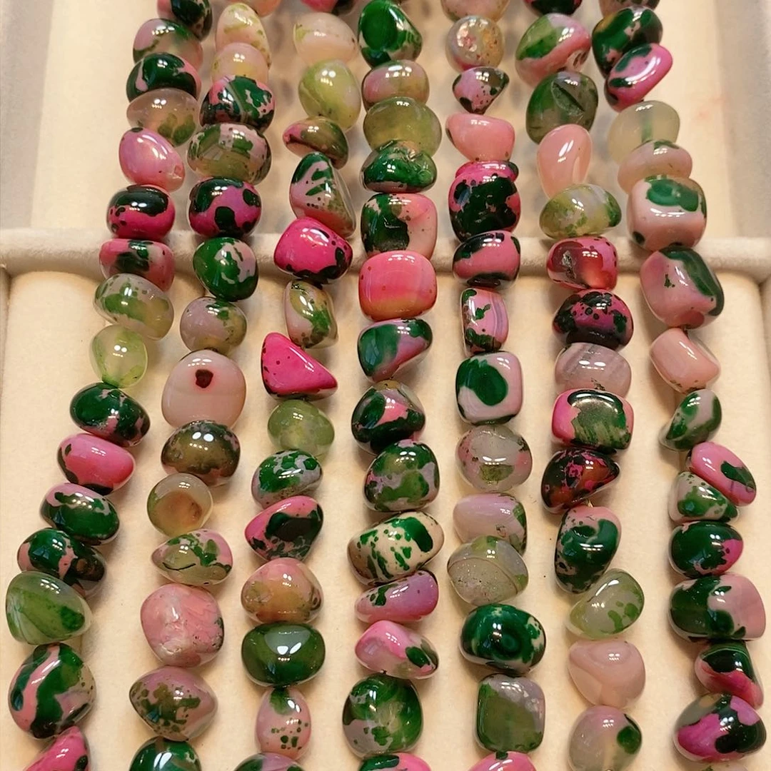 散珠玛瑙/玉髓异形玛瑙一条