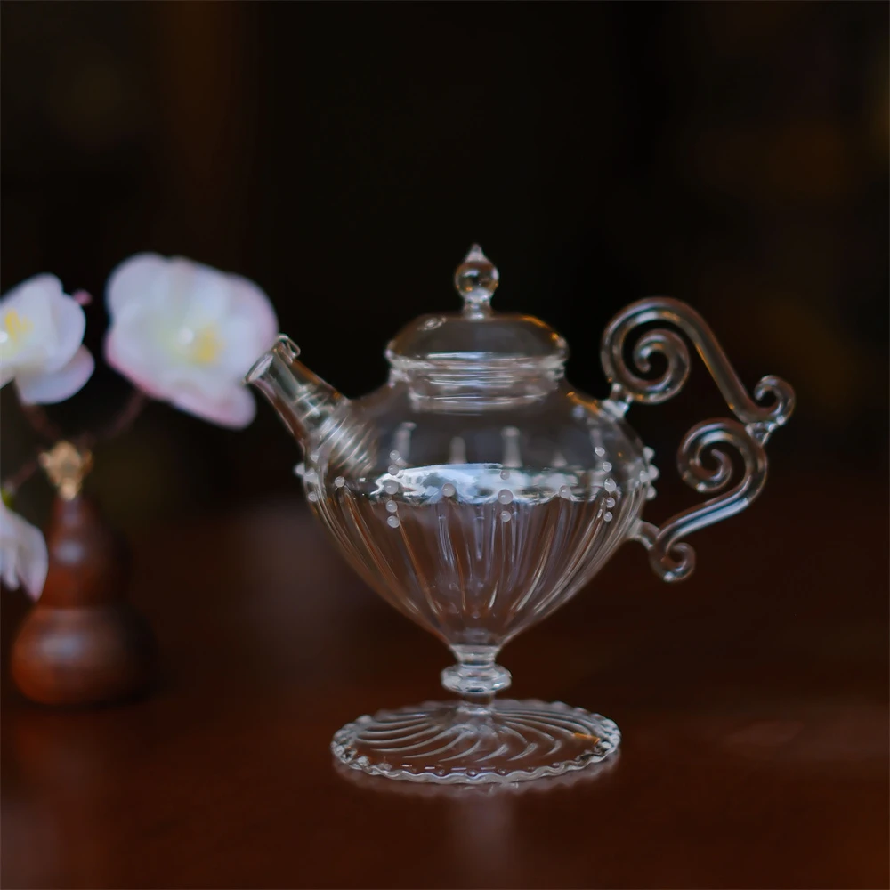十卿大碗茶器朝露系列【高足茶壶】茶壶玻璃器·高硼硅耐茶道茶器