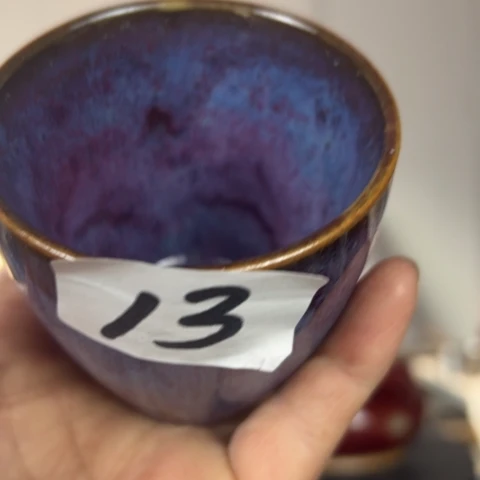 摆件喂**喂犊泉钧窑作品