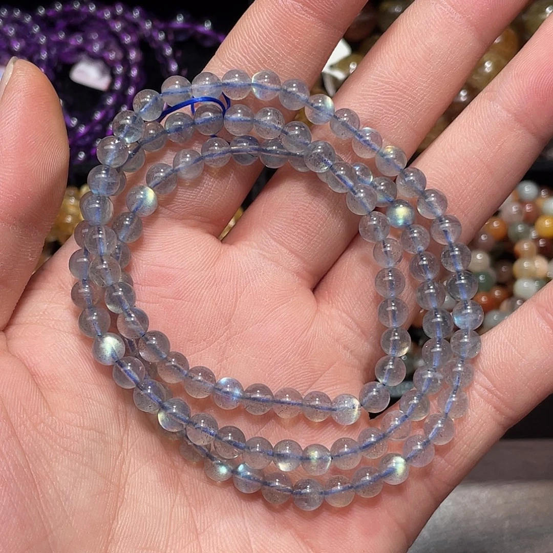 未镶嵌水晶手链灰月光三圈