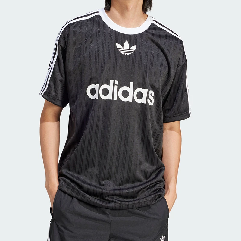 Adidas/阿迪达斯短袖夏季新款复古穿搭运动宽松圆领球衣T恤IU2341