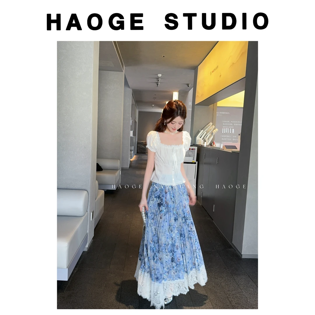 浩哥严选●柔雾花海HGX5BSQ1614A半身裙预