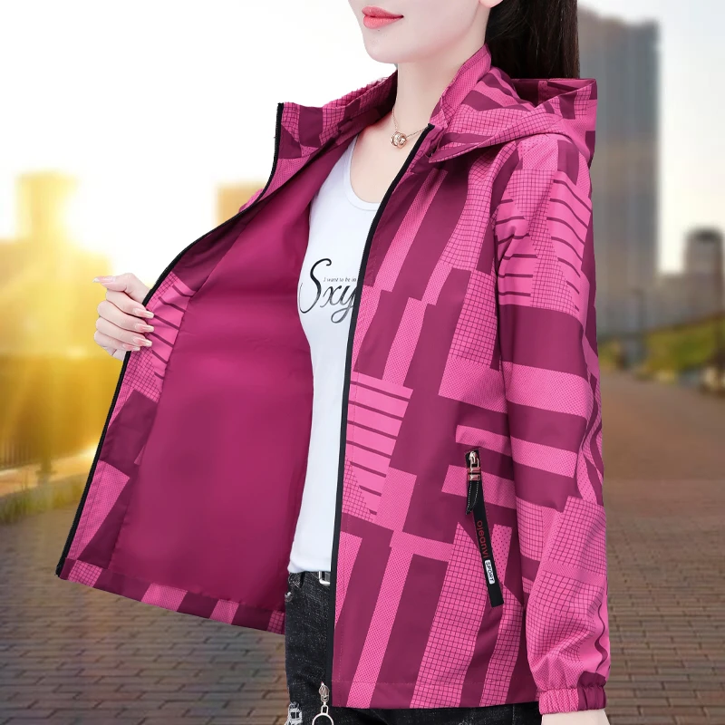 啄木鸟短外套女2025新款百搭休闲时尚大码宽松显瘦春秋妈妈装夹克