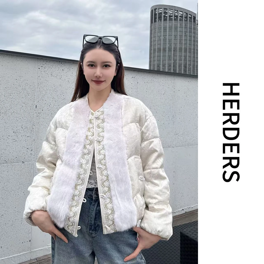 HERDERS 短款圆领国风羽绒服 257567