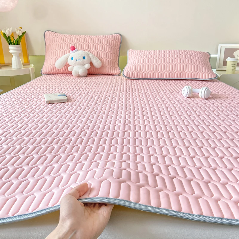 夏季专用冰丝乳胶凉席纯色凉感夏天凉席子学生宿舍单人家用空调席