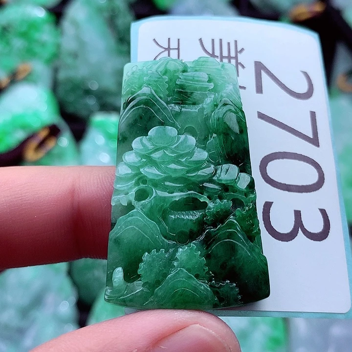 翡翠未镶嵌吊坠(不含链)
