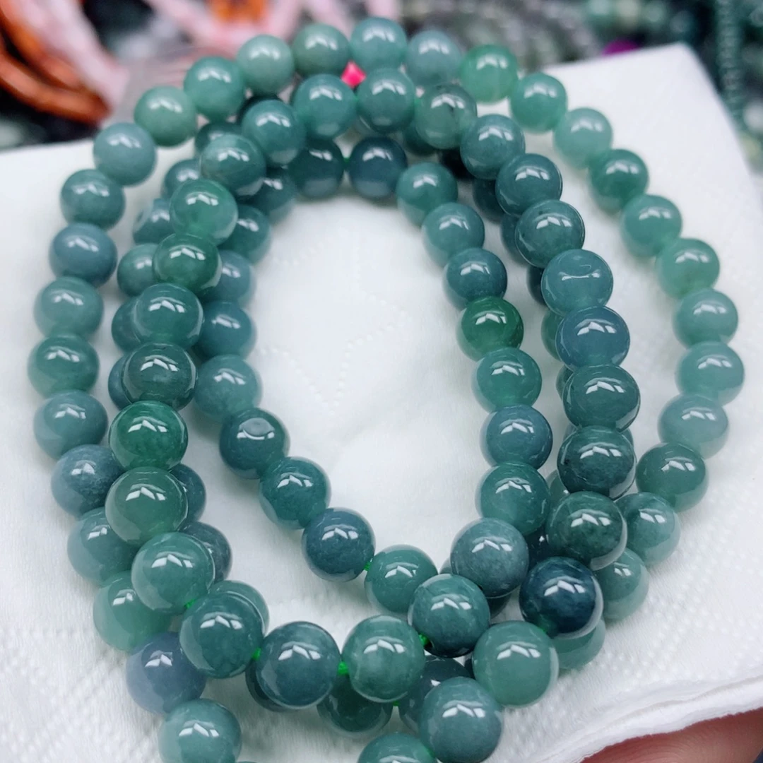 翡翠未镶嵌颈饰珠子3