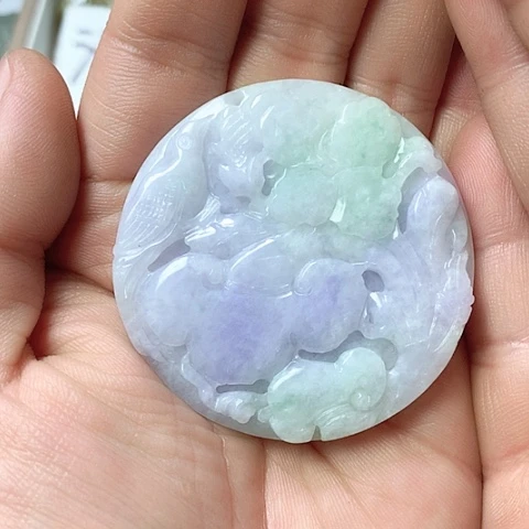 翡翠颈饰未镶嵌天然缅甸翡翠a货