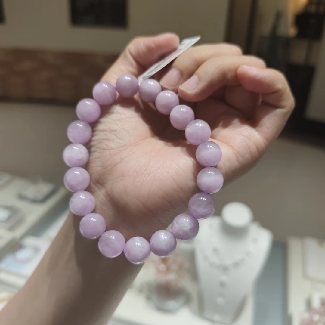 许昌超市代购饰品紫色天然粉 卡十(一物一票) 白润手串咨询客服