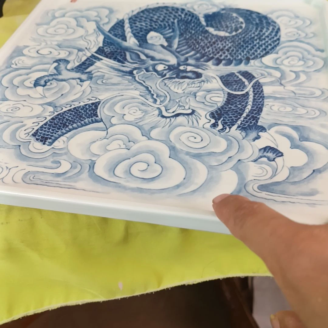 冰***泉景德镇手绘釉下彩手绘