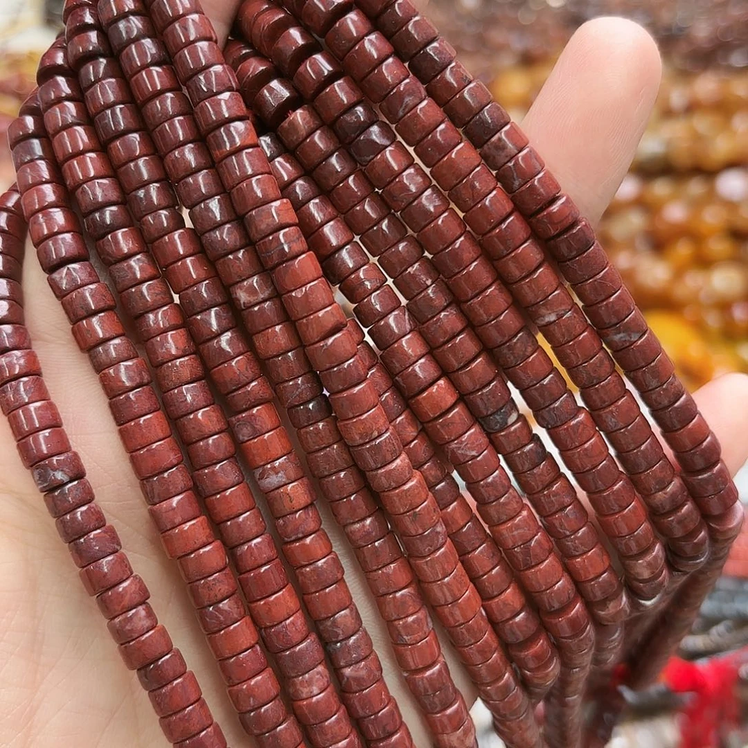 玛瑙/玉髓未镶嵌珠宝半成品3×6深红石直切一条