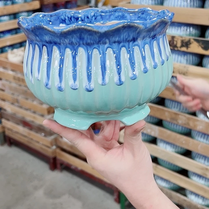 有孔，凑单福利满10元发货陶瓷多肉花盆！