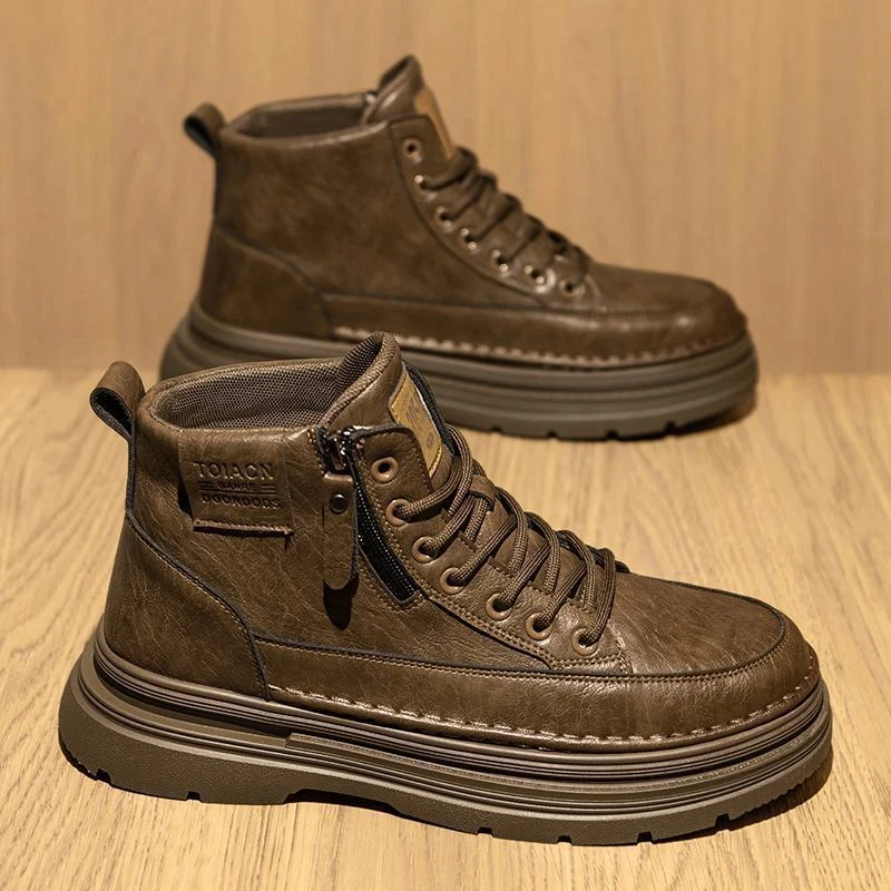 MDNG2025春季新款男士马丁靴时尚百搭高帮韩版作鞋休闲户外装DH3