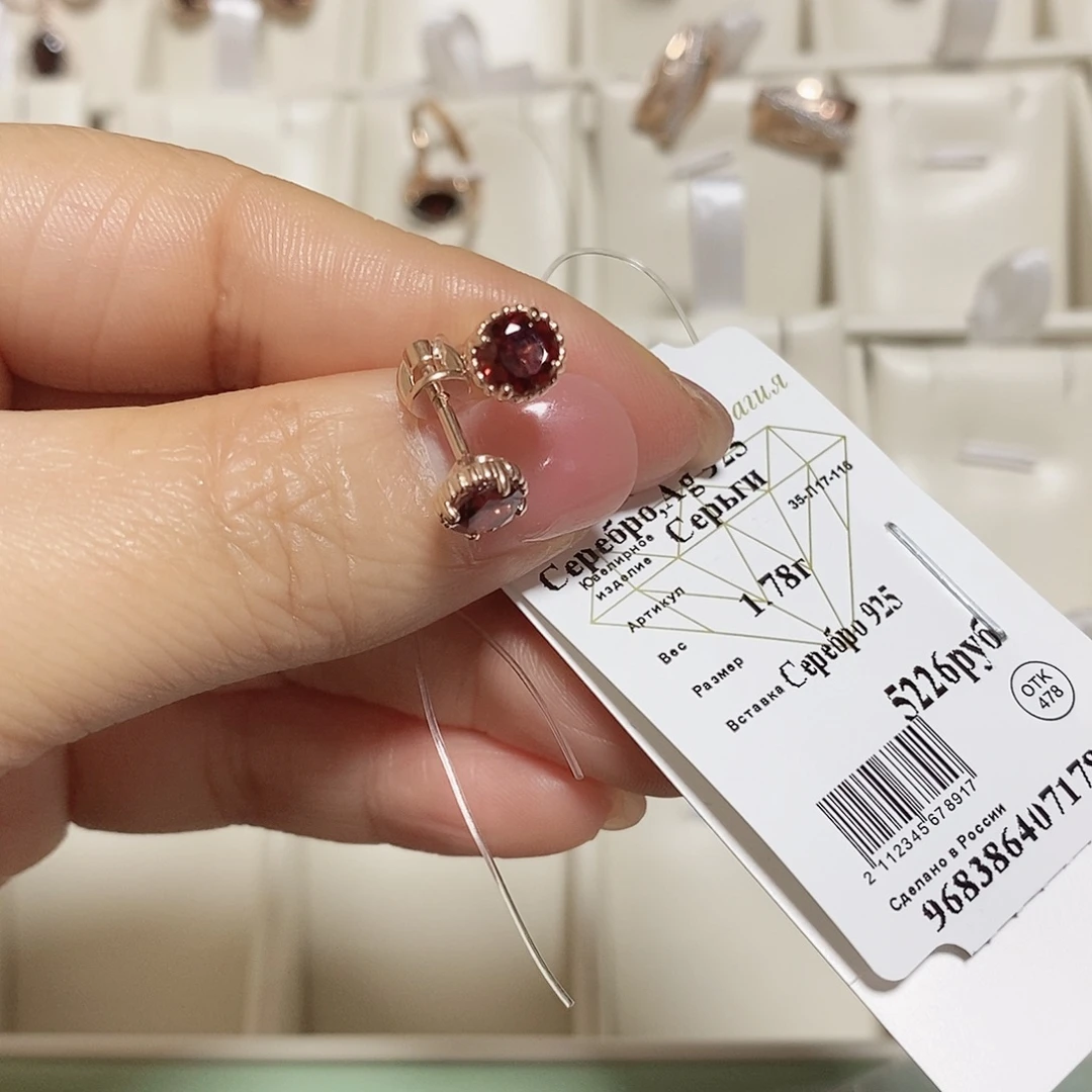 925银合成立方氧化锆原泡泡耳钉